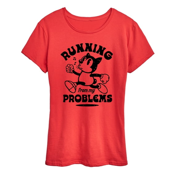 Instant Message - Running From My Problems - Women's Short Sleeve Graphic T-Shirt