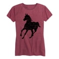 thumbnail image 1 of Instant Message - Running Horse Sillouette - Women's Short Sleeve Graphic T-shirt, 1 of 5