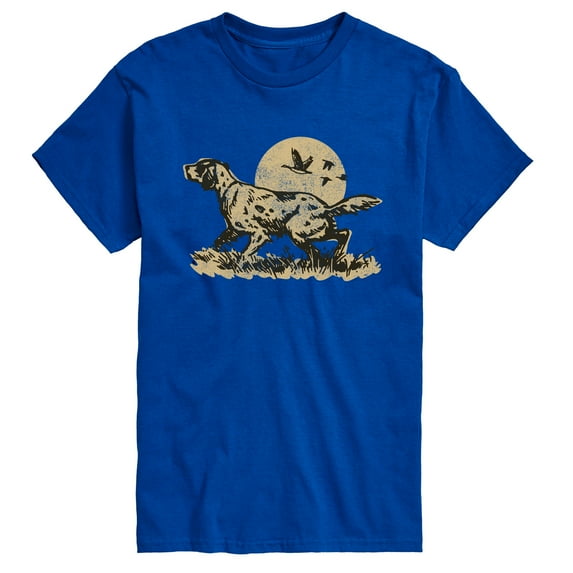 Instant Message - Rustic Birds And Dog Short Sleeve Graphic T-Shirt