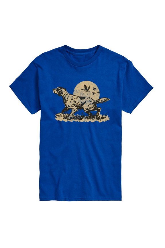- Rustic Birds And Dog - Men's Short Sleeve Graphic T-Shirt