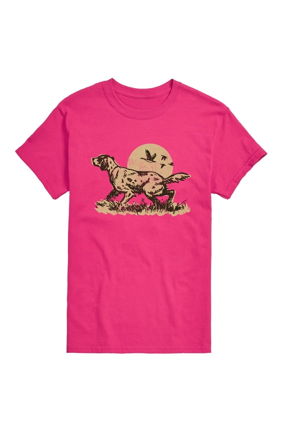 - Rustic Birds And Dog - Men's Short Sleeve Graphic T-Shirt
