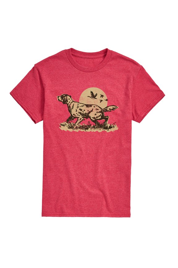 - Rustic Birds And Dog - Men's Short Sleeve Graphic T-Shirt