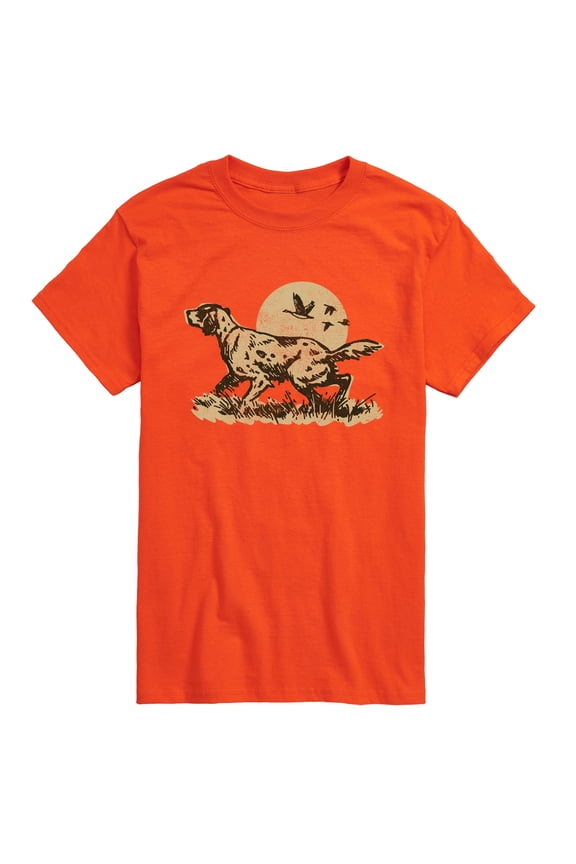 - Rustic Birds And Dog - Men's Short Sleeve Graphic T-Shirt