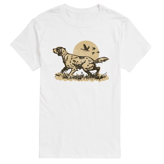 Instant Message - Rustic Birds And Dog Short Sleeve Graphic T-Shirt