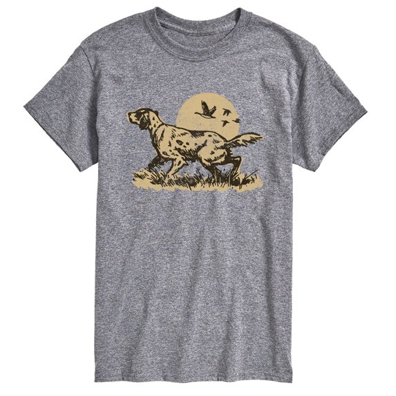 Instant Message - Rustic Birds And Dog Short Sleeve Graphic T-Shirt