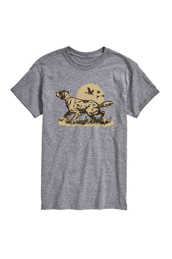 - Rustic Birds And Dog - Men's Short Sleeve Graphic T-Shirt