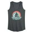 thumbnail image 1 of Instant Message - Sailboat Sunset - Women's Racerback Tank Top, 1 of 6