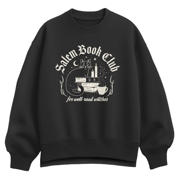 Instant Message - Salem Book Club Oversized Fleece Crew Sweatshirt