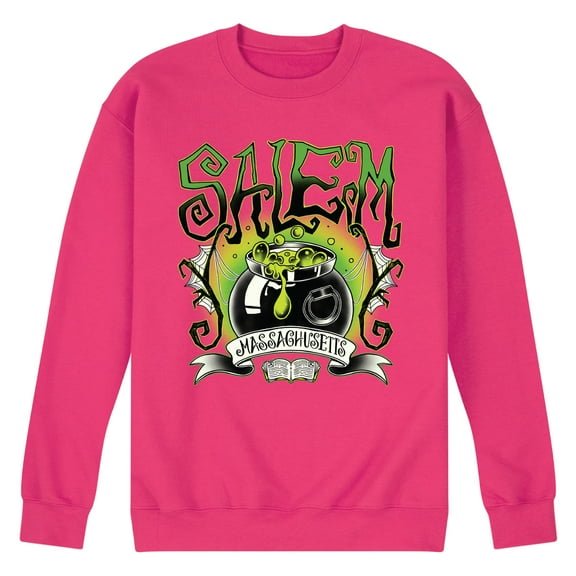 Instant Message - Salem Witchy Collegiate - Men's Crew Fleece Sweatshirts