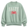 thumbnail image 1 of Instant Message - Salty Crab Oversized Fleece Crew Sweatshirt, 1 of 4