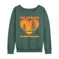 thumbnail image 1 of Instant Message - San Fran Golden Gate Heart - Women's Lightweight French Terry Long Sleeve Shirt, 1 of 6