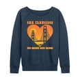 thumbnail image 1 of Instant Message - San Fran Golden Gate Heart - Women's Lightweight French Terry Long Sleeve Shirt, 1 of 6