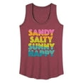 thumbnail image 1 of Instant Message - Sandy Salty Sunny Happy  - Women's Racerback Tank Top, 1 of 6
