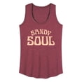 thumbnail image 1 of Instant Message - Sandy Soul - Women's Racerback Graphic Tank, 1 of 5