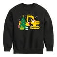 thumbnail image 1 of Instant Message - Santa Excavator Christmas Presents - Toddler & Youth Crewneck Fleece Sweatshirt, 1 of 6