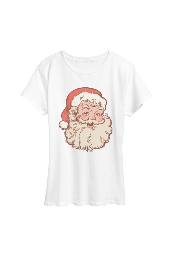 - Santa Head - Women's Short Sleeve Graphic T-Shirt