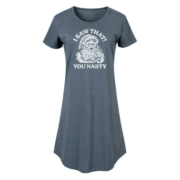 Instant Message - Santa I Saw That You Nasty Christmas - Women's Any Way Dress