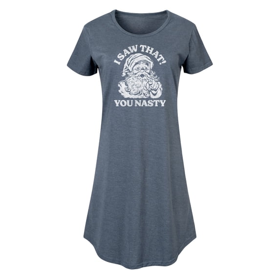 Instant Message - Santa I Saw That You Nasty Christmas - Women's Any Way Dress