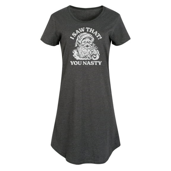 Instant Message - Santa I Saw That You Nasty Christmas - Women's Any Way Dress