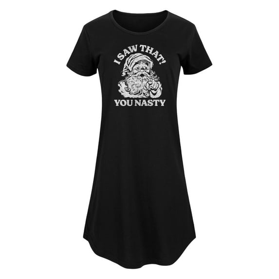 Instant Message - Santa I Saw That You Nasty - Women's Any Way Dress