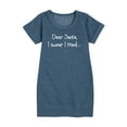 thumbnail image 1 of Instant Message - Santa I Tried Christmas - Toddler & Youth Girls Fleece Dress, 1 of 6