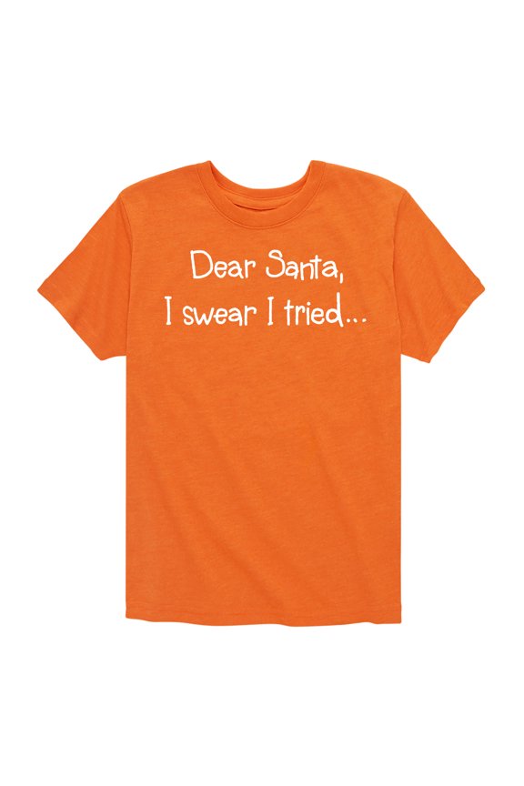 - Santa I Tried Christmas - Toddler & Youth Short Sleeve Graphic T-Shirt