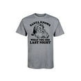 thumbnail image 1 of Instant Message - Santa Knows What You Did Last Night - Men's Short Sleeve Graphic T-Shirt, 1 of 5