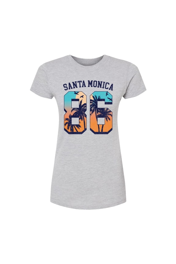 - Santa Monica 86 Fitted Graphic T-Shirt