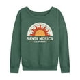 thumbnail image 1 of Instant Message - Santa Monica Caluifornia - Sunset - Women's Lightweight French Terry Long Sleeve Shirt, 1 of 5