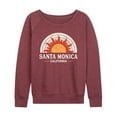 thumbnail image 1 of Instant Message - Santa Monica Caluifornia - Sunset - Women's Lightweight French Terry Long Sleeve Shirt, 1 of 5