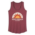 thumbnail image 1 of Instant Message - Santa Monica Caluifornia - Sunset - Women's Racerback Tank Top, 1 of 6