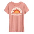 thumbnail image 1 of Instant Message - Santa Monica Caluifornia - Sunset - Women's Short Sleeve Graphic T-Shirt, 1 of 1