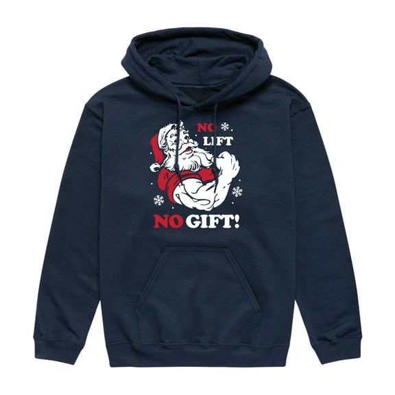 Instant Message - Santa No Lift No Gift Christmas - Men's Pullover Hooded Fleece Sweatshirt
