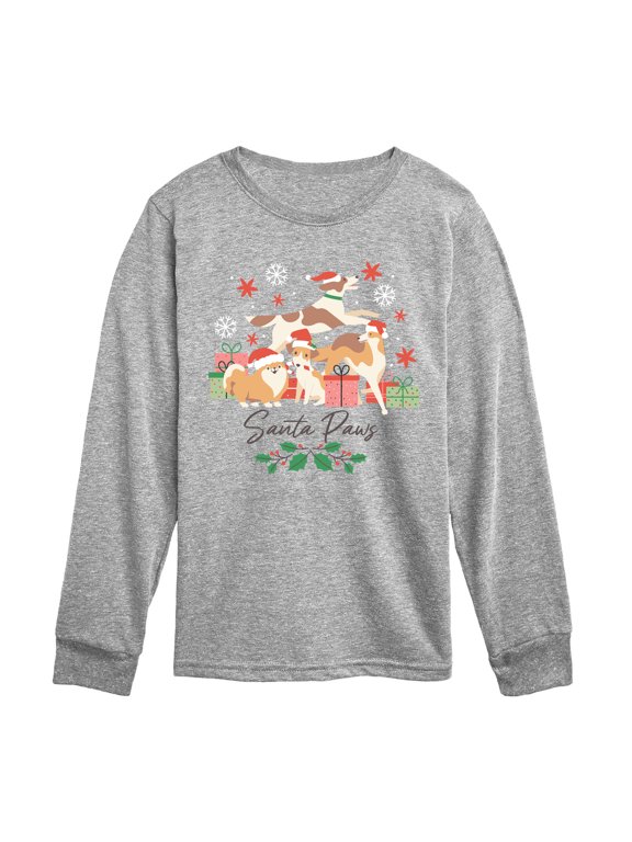 - Santa Paws Boys' Long Sleeve Graphic T-Shirt