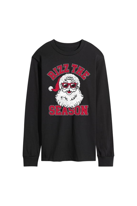 - Santa Rizz The Season - Men's Long Sleeve Graphic T-Shirt