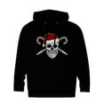 thumbnail image 1 of Instant Message - Santa Skull - Adult Pullover Hooded Fleece Sweatshirt, 1 of 5