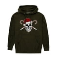 thumbnail image 1 of Instant Message - Santa Skull - Adult Pullover Hooded Fleece Sweatshirt, 1 of 1