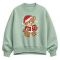 thumbnail image 1 of Instant Message - Santa Teddy Bear Oversized Fleece Crew Sweatshirt, 1 of 4