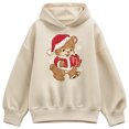 thumbnail image 1 of Instant Message - Santa Teddy Bear Oversized Fleece Hoodie Sweatshirt, 1 of 4