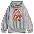 thumbnail image 1 of Instant Message - Santa Teddy Bear Oversized Fleece Hoodie Sweatshirt, 1 of 4