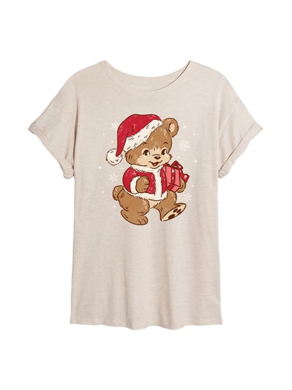 - Santa Teddy Bear Women's Relaxed Fit T-Shirt
