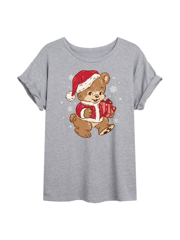 - Santa Teddy Bear Women's Relaxed Fit T-Shirt