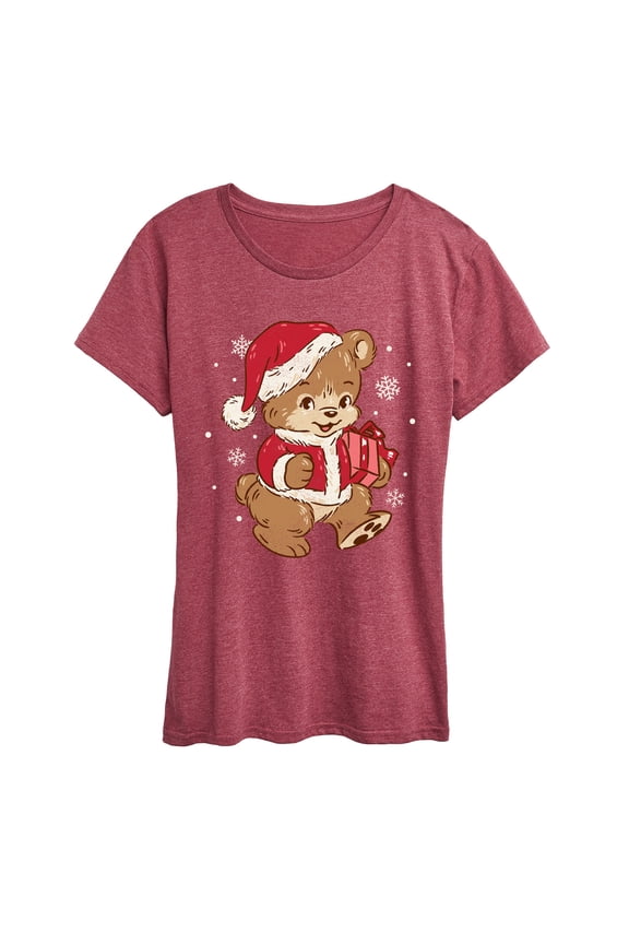 - Santa Teddy Bear - Women's Short Sleeve Graphic T-Shirt