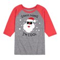thumbnail image 1 of Instant Message - Santa Thinks Im Cool - Toddler & Youth Raglan Graphic T-Shirt, 1 of 1