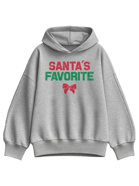 - Santa's Favorite Women's Oversized Fleece Hoodie Sweatshirt