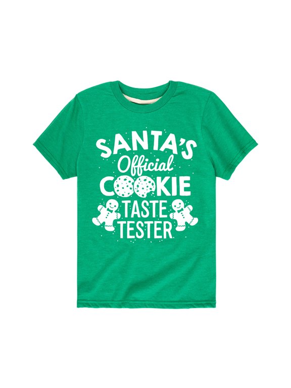 - Santa's Official Cookie Taste Tester Boys' Short Sleeve Graphic T-Shirt