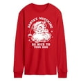 thumbnail image 1 of Instant Message - Santas Watching Be Nice To Mom - Men's Long Sleeve Graphic T-Shirt, 1 of 4