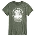 thumbnail image 1 of Instant Message - Santas Watching Be Nice To Mom - Men's Short Sleeve Graphic T-Shirt, 1 of 5