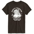 thumbnail image 1 of Instant Message - Santas Watching Be Nice To Mom - Men's Short Sleeve Graphic T-Shirt, 1 of 4