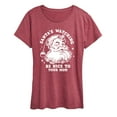 thumbnail image 1 of Instant Message - Santas Watching Be Nice To Mom - Women's Short Sleeve Graphic T-Shirt, 1 of 5